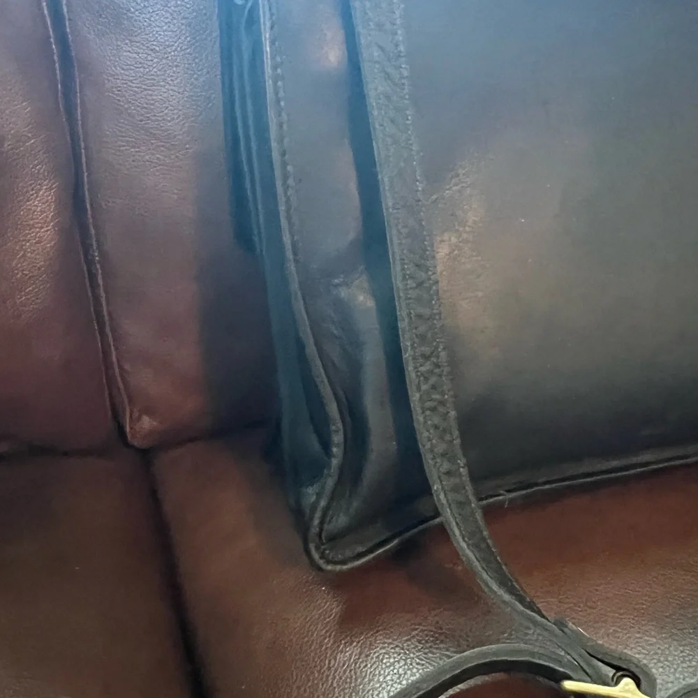 Jack Georges Classic Black Leather Briefcase - Picture 9 of 16